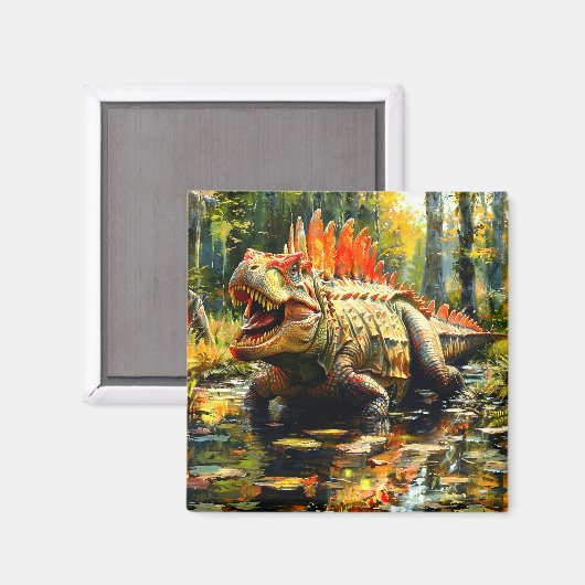 Dinosaurier Magnet (Vorderseite/Rückseite)