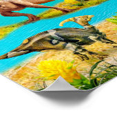 Dinosaurier-Malerei für Wand des Dekorationsraums Poster (Ecke)