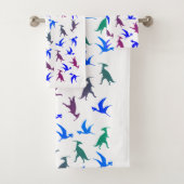 Dinosaurier Mandala triceratops Badezimmer Handtuc Badhandtuch Set (Insitu)