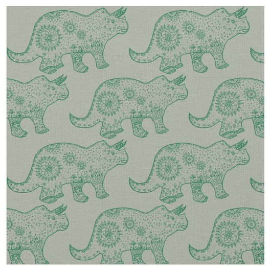 Dinosaurier, Mandalala-Dinosaurier Stoff (Nahaufnahme)