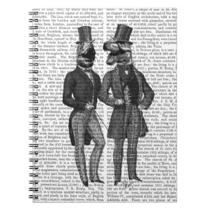 Dinosaurier-Mann-Mann-Nacht heraus Notizblock