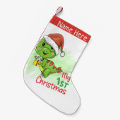 Dinosaurier meine ersten Weihnachten Kleiner Weihnachtsstrumpf (Vorderansicht (hängend))