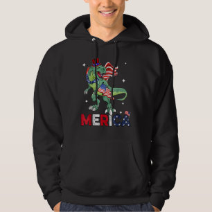 Dinosaurier Merica Men Boys American Flag Rex 4. Hoodie