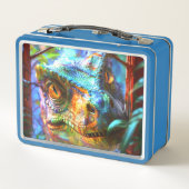 Dinosaurier Metall Brotdose (Rückseite)