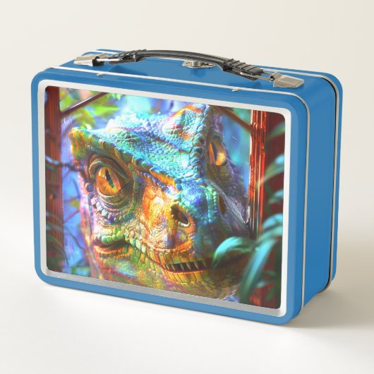Dinosaurier Metall Brotdose (Rückseite)