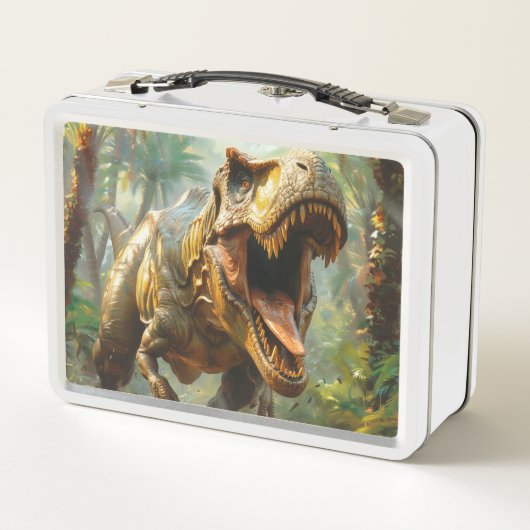 Dinosaurier Metall Brotdose (Rückseite)