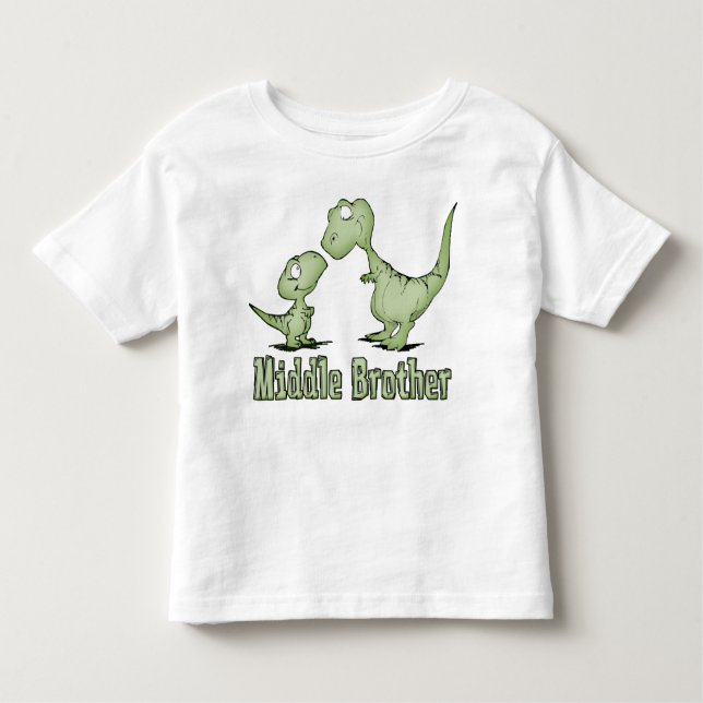 Dinosaurier Middle Brother Kleinkind T-shirt (Vorderseite)