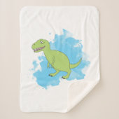 Dinosaurier mit Aquarellbild Sherpadecke (Vorderseite)