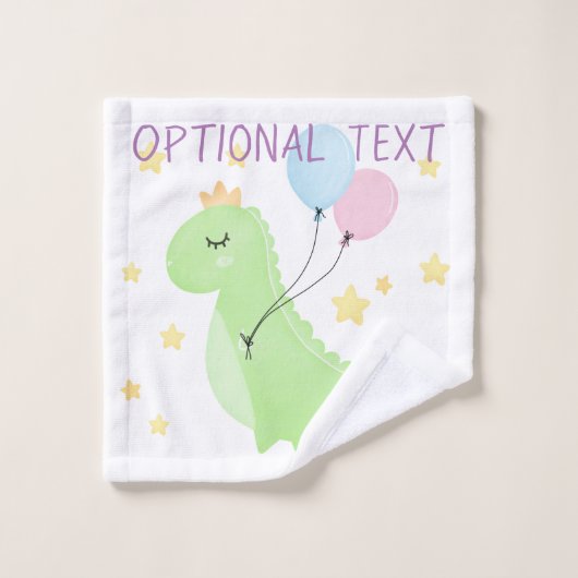 Dinosaurier mit Balloons Badhandtuch Set (Waschlappen)