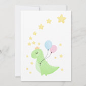 Dinosaurier mit Balloons Einladung (Rückseite)