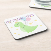 Dinosaurier mit Balloons Getränkeuntersetzer (Linke Seite)