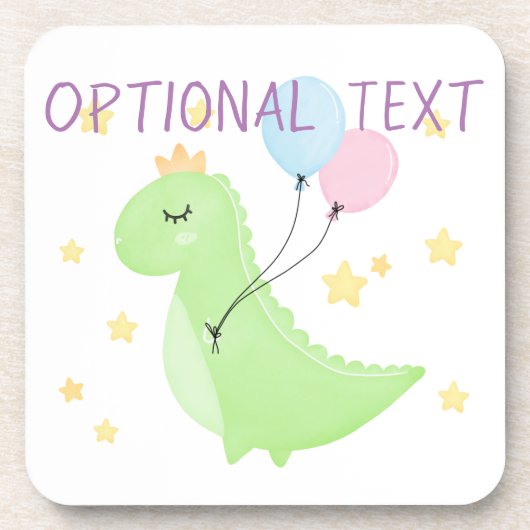 Dinosaurier mit Balloons Getränkeuntersetzer (Vorderseite)