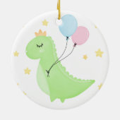 Dinosaurier mit Balloons Keramik Ornament (Hinten)