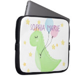 Dinosaurier mit Balloons Laptopschutzhülle (Vorne Rechts)