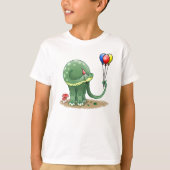 Dinosaurier mit Balloons T-Shirt (Vorderseite)