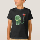 Dinosaurier mit Balloons T-Shirt (Vorderseite)