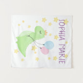 Dinosaurier mit Balloons Wandteppich (Vorderseite (Horizontal))