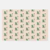 Dinosaurier mit Balloons zum Geburtstag Geschenkpapier Set (Vorderseite 2)