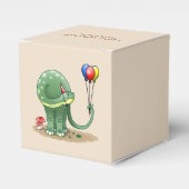 Dinosaurier mit Balloons zum Geburtstag Geschenkschachtel (Vorderseite)