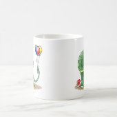 Dinosaurier mit Balloons zum Geburtstag Kaffeetasse (Mittel)