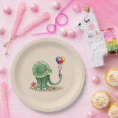 Dinosaurier mit Balloons zum Geburtstag Pappteller (Party)