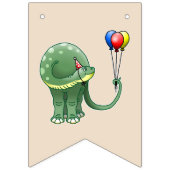Dinosaurier mit Balloons zum Geburtstag Wimpelkette (Erste Fahne)