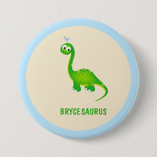 Dinosaurier mit beliebigem Namen Personalisiert Button