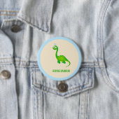 Dinosaurier mit beliebigem Namen Personalisiert Button (Beispiel)