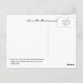 Dinosaurier mit Cavegirl Postkarte (Rückseite)