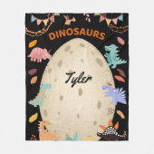 Dinosaurier mit Dinosauriern und Dino-Eiern Fleecedecke (Vorderseite)