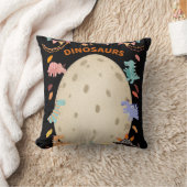 Dinosaurier mit Dinosauriern und Dino-Eiern Kissen (Decke)