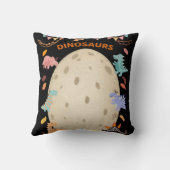 Dinosaurier mit Dinosauriern und Dino-Eiern Kissen (Rückseite)