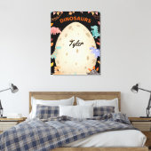 Dinosaurier mit Dinosauriern und Dino-Eiern Leinwanddruck (Insitu (Schlafzimmer))