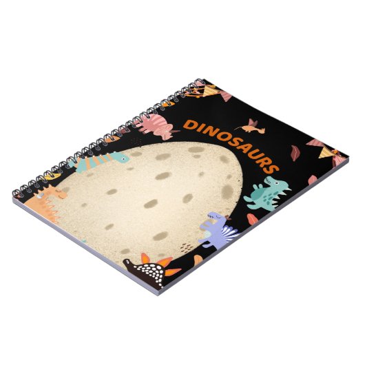 Dinosaurier mit Dinosauriern und Dino-Eiern Notizblock (Linke Seite)