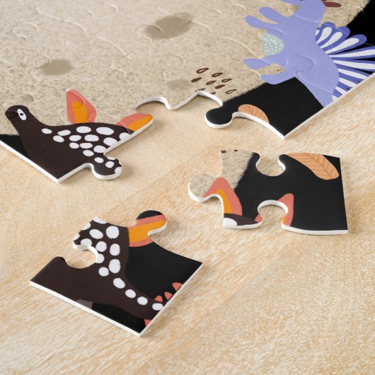 Dinosaurier mit Dinosauriern und Dino-Eiern Puzzle (Seite)