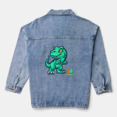 Dinosaurier mit Eiern Jeansjacke (Rückseite)