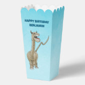 Dinosaurier mit einem Geburtstagsgruß Geschenkschachtel (Rückseite)