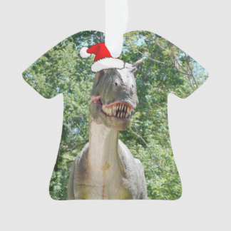 Dinosaurier mit einem Santa CLaus-Hut Ornament
