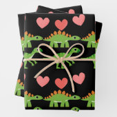 Dinosaurier mit Liebe-Umschlagpapier Geschenkpapier Set (Beispiel)