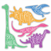 Dinosaurier mit Namen Aufkleber (Vorderseite)