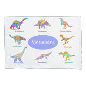 Dinosaurier mit Namen Muster Periwinkle Kissenbezug (Vorderseite)