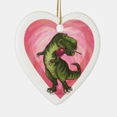 Dinosaurier mit Rose Seien Sie meine Ornamente (Rechts)