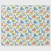 Dinosaurier mit Superhelden-Masken, Kappen und Tex Geschenkpapier (Flach)