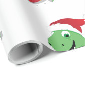 Dinosaurier mit Weihnachtsgeschenkpapier Geschenkpapier (Rolleneckpunkt)