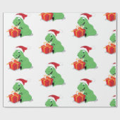 Dinosaurier mit Weihnachtsgeschenkpapier Geschenkpapier (Flach)