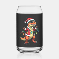 Dinosaurier mit Weihnachtslicht-Weihnachtsmannmütz