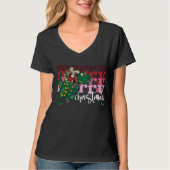 Dinosaurier mit Weihnachtsmann T-Shirt (Vorderseite)