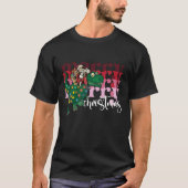 Dinosaurier mit Weihnachtsmann T-Shirt (Vorderseite)