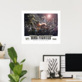 Dinosaurier-MIXED MARTIAL ARTS-Kampf Poster (Heimbüro)