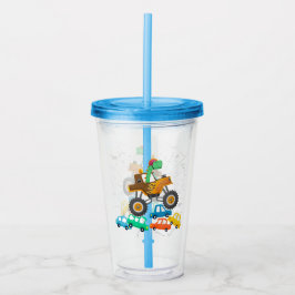 Dinosaurier Monster LKW Acryltumbler Acryltrinkbecher